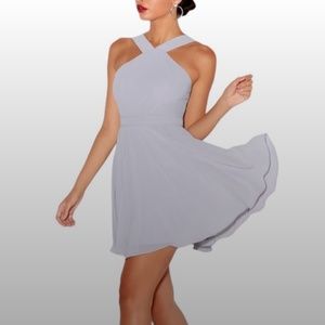 EUC Lulu's Forevermore Grey Skater Dress
